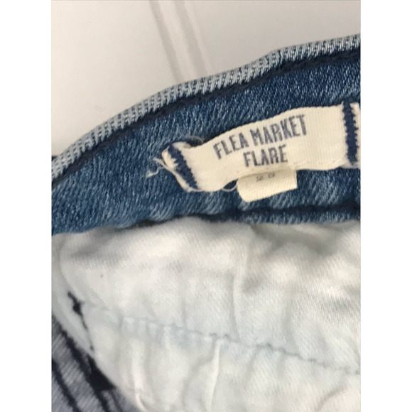 Madewell Light Wash Distressed Flea Market Flare Jeans Size 25 - Picture 3 of 11